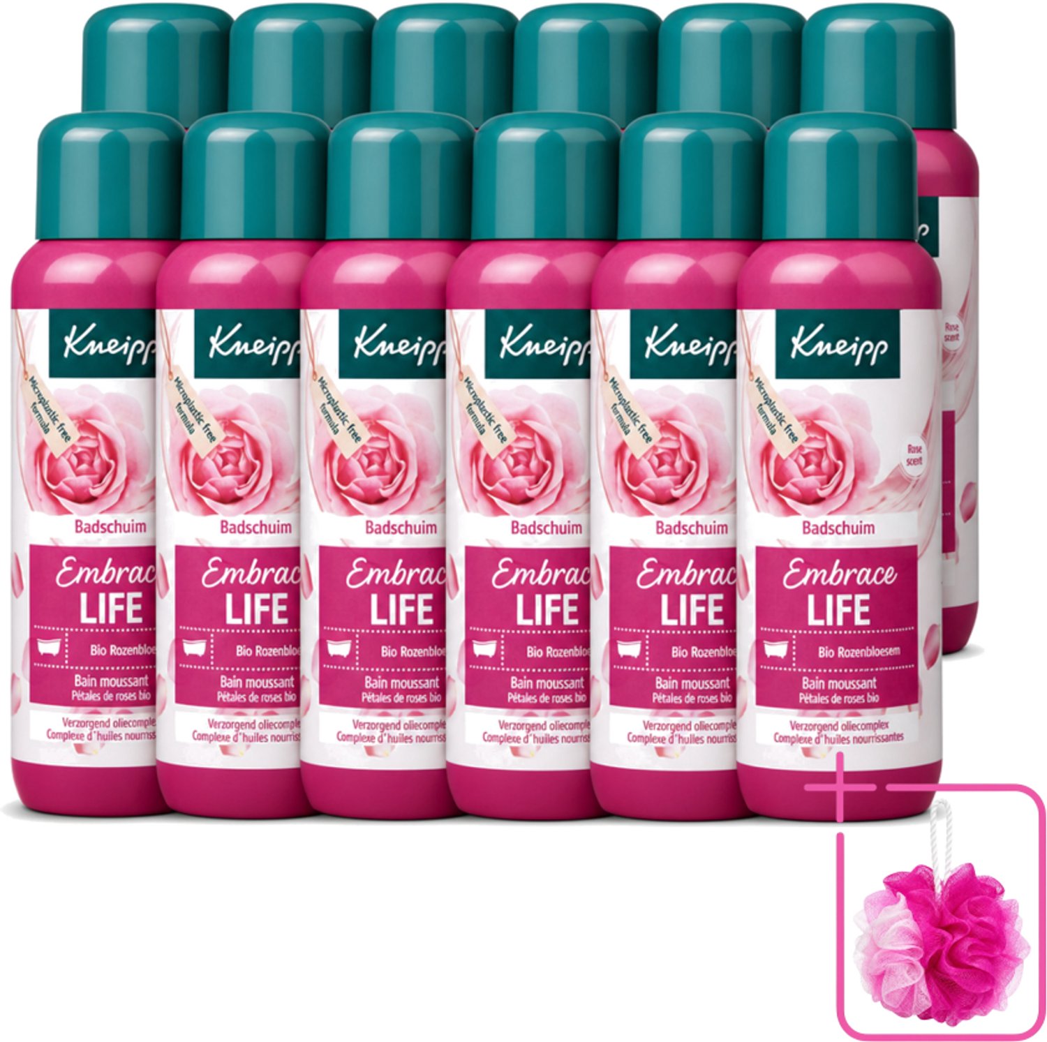 12 x Kneipp - Badschuim - Embrace Life - Anti-Aging verzorging - 400 ml - Bulkverpakking - Badshuim - Douchemop - Anti-aging