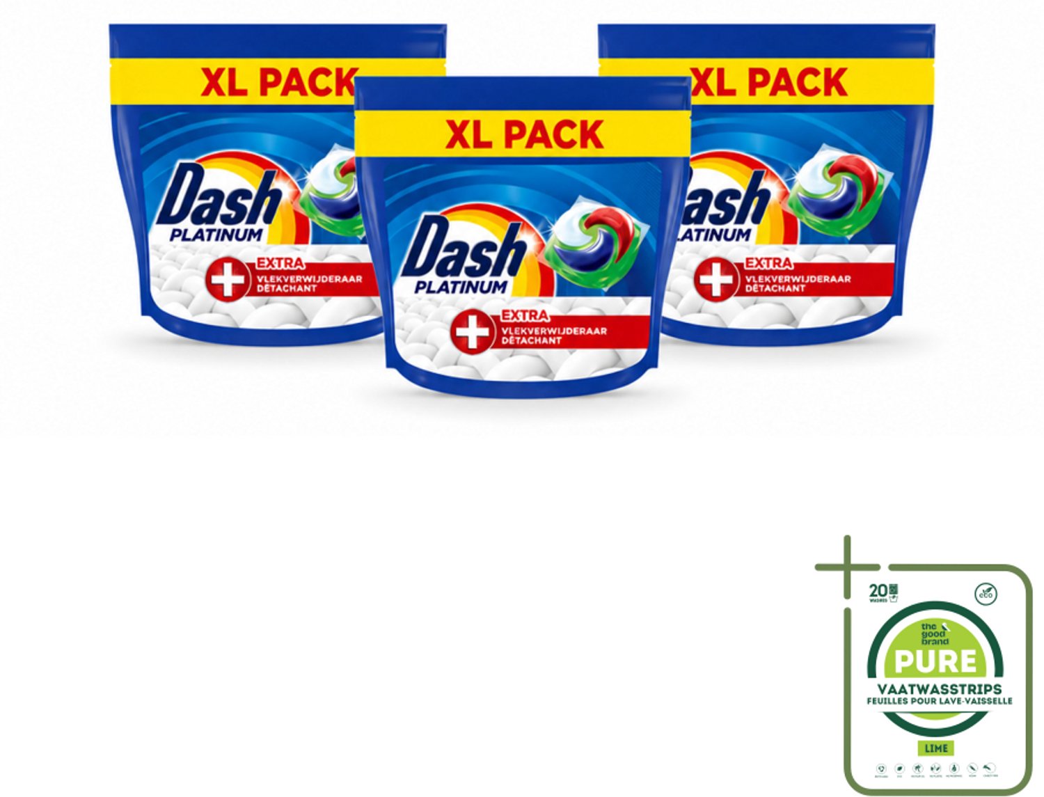 3 x Dash – Wasmiddelcapsules – 4in1 Pods + Extra Vlekkenverwijderaar – 35 capsules - Grootverpakking - Vaatwasstrips - Wasmiddel - Vlekverwijdering - Wasmachine - Wasmiddel Pod - Krachtige Reiniging