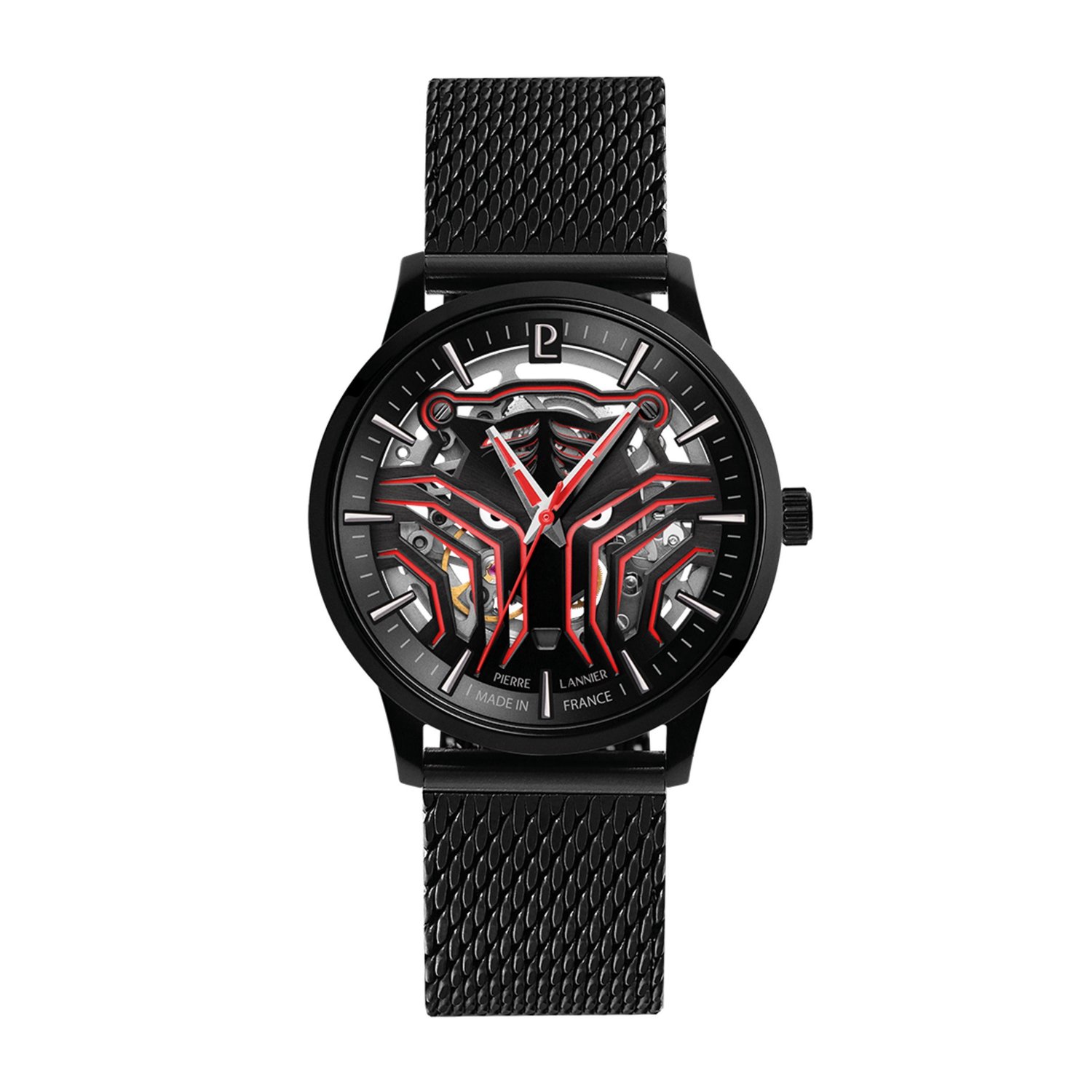 Pierre Lannier 309F439 - Horloge - Roestvrij staal - Zwart - 43 mm