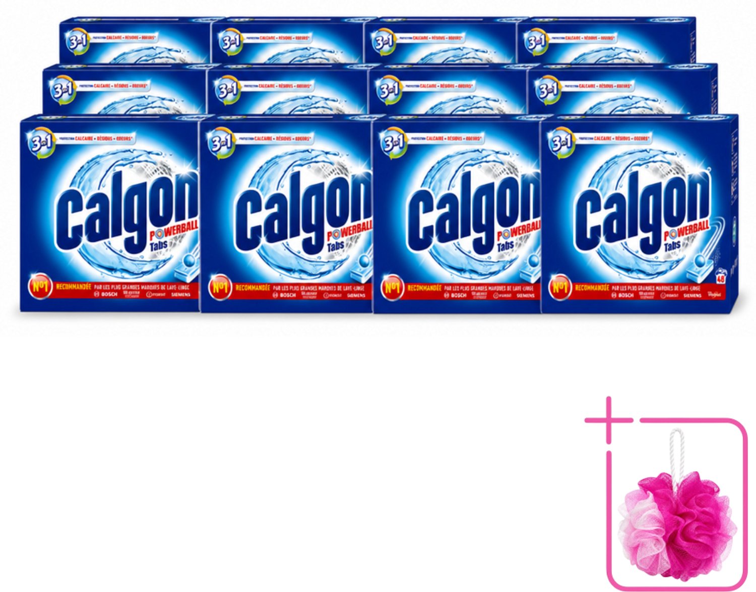 12 x Calgon - 3in1 Tabletten - 48 tabletten - Bulkverpakking - Wasmachine bescherming - Kalkaanslag voorkomen