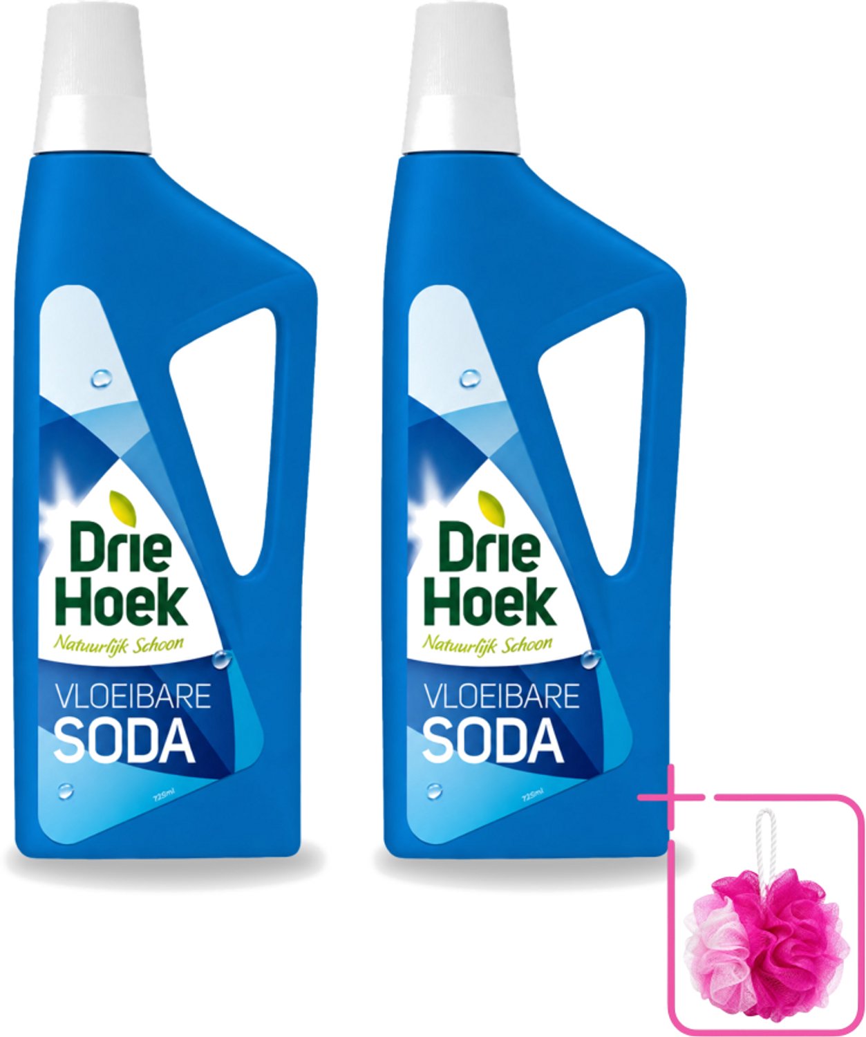 2 x Driehoek – Vloeibare Soda – 725 ml - Bulkverpakking - Vloeibare soda - Douchemop - Schoonmaakmiddel