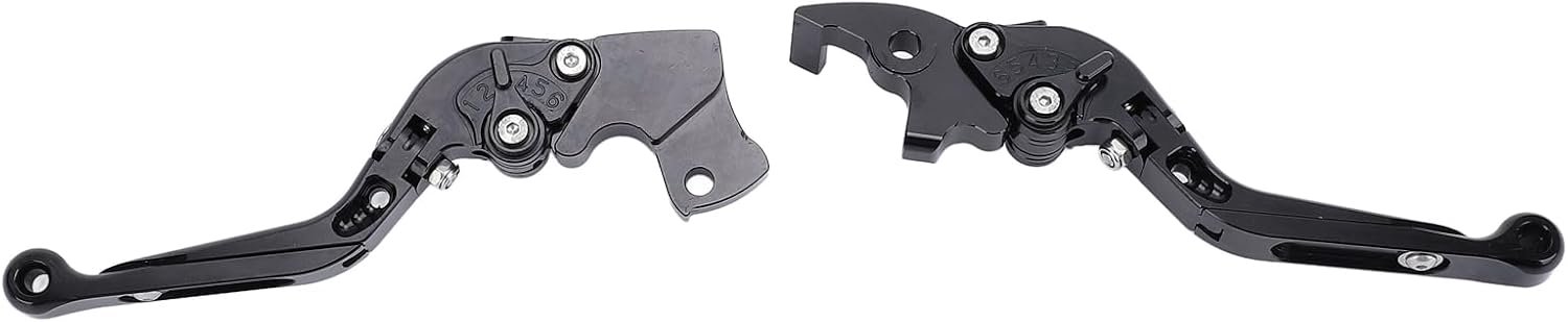 Aluminiumlegering Opvouwbare 6 Tandwiel Verstelbare Stuur Hoofdcilinder Hefboom Vervanging met Precisie Gemanipuleerde Draaigaten, voor RSV4, Geeft Uw Motorfiets een