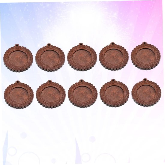 10 Stuks Bezel Lade Rond Bezel Hanger Blanks Hangende Basis Hangende Lade Blanks Ambachtelijke Trays Hanger Charmes Spaties Sieraden Uithollen Bamboe — afbeelding 4