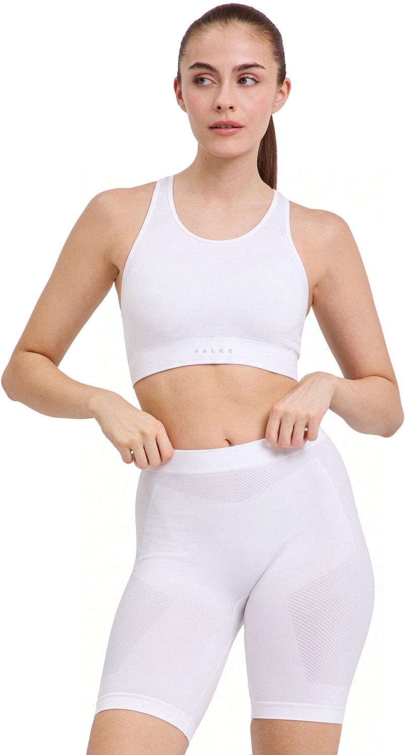 Falke Second Skin voor gemiddeld activiteitsniveau functioneel materiaal sportbeha dames wit wit 2000