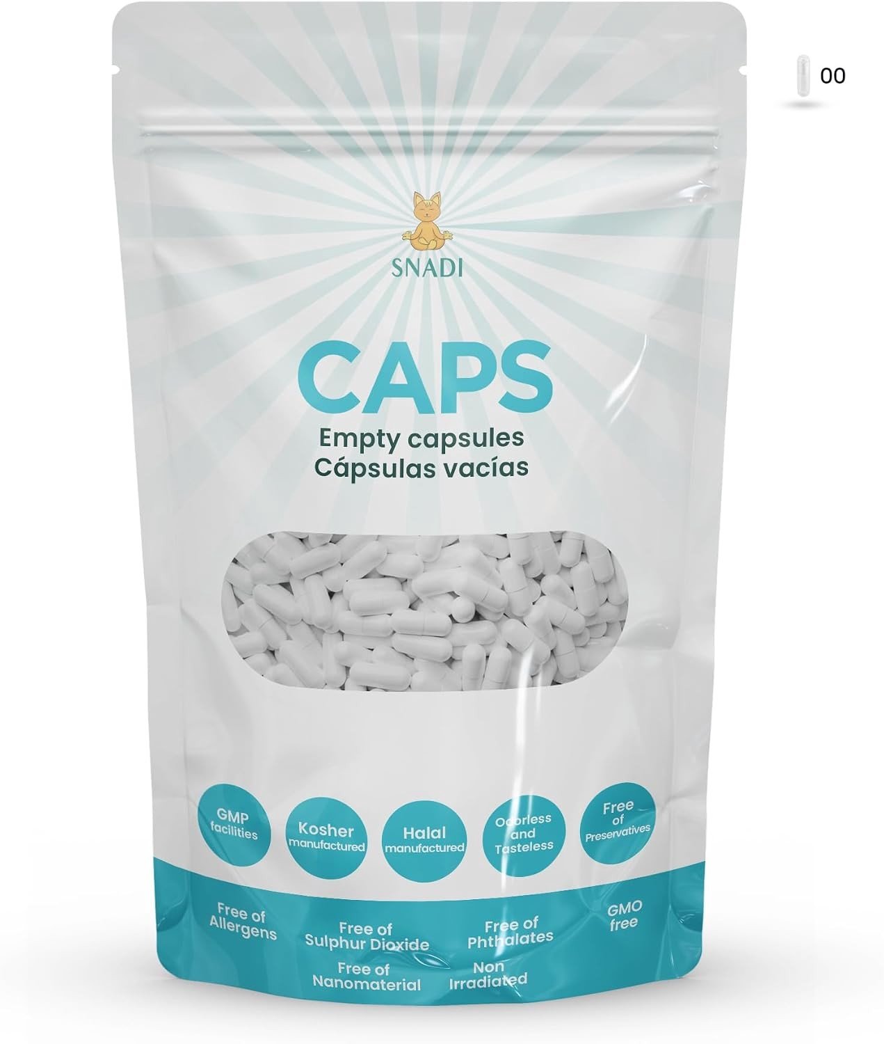 Lege Gelatinecapsules - Wit - Maat 00 - 1000 Stuks - Voor Vitamines en Voedingssupplementen
