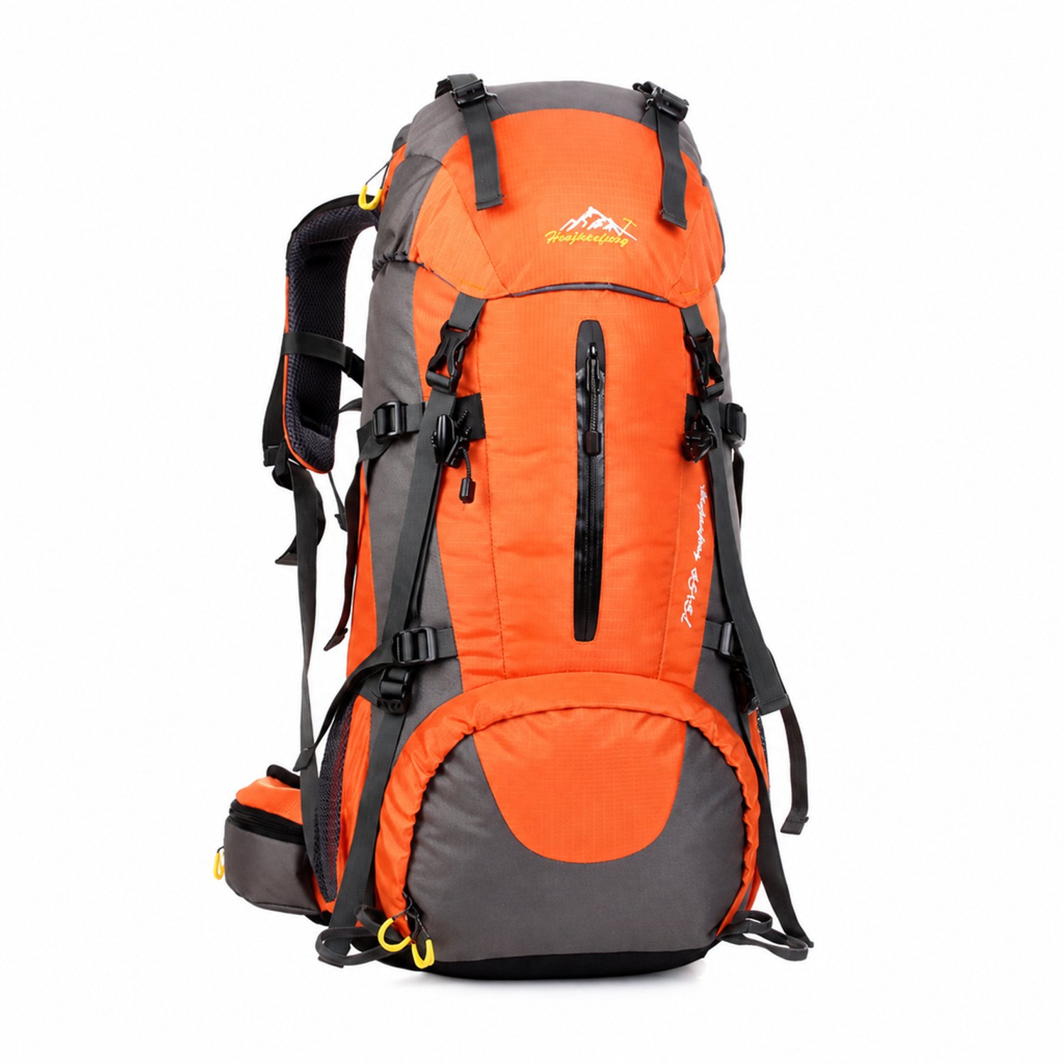 Rugzak - 45+5 L - effen oranje - voor outdooractiviteiten en reizen