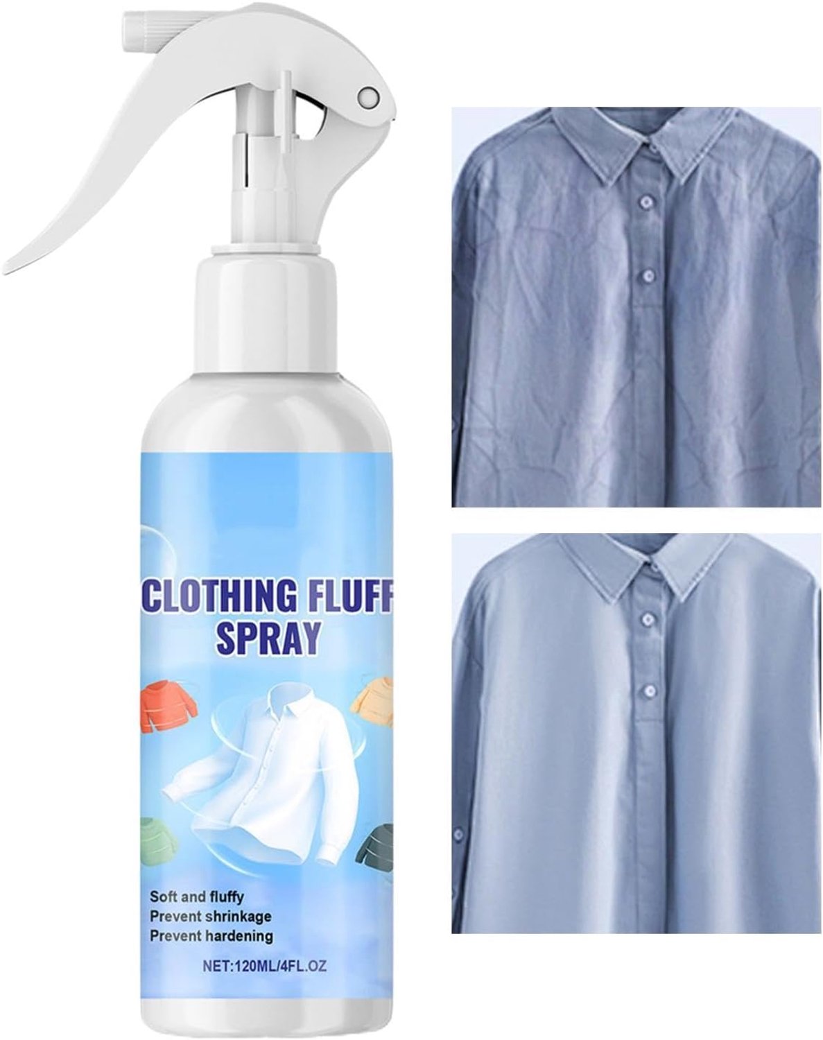 Wasverzachter Spray 120ml Onmiddellijke Gladmakende Textiel Opfrisser