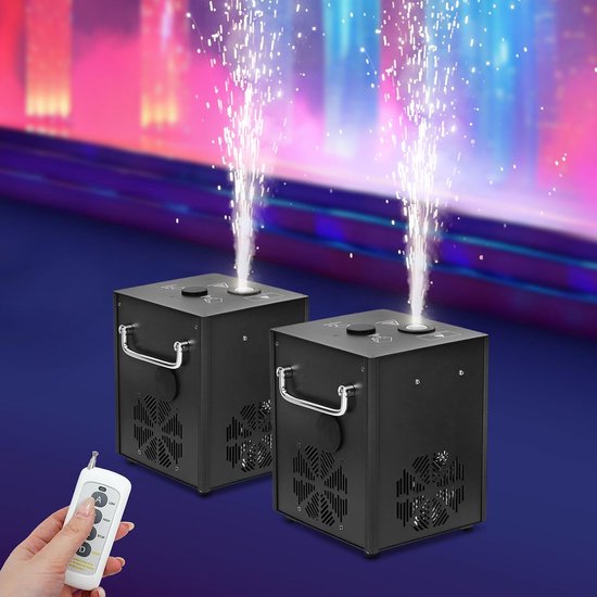 750 W, 2 stuks pyrotechnische podiumspeciale effectmachines, pyrotechnische machines, speciale effectmachines, podiumeffectmachine met flightcase, voor podiumuitrusting en bruiloften — afbeelding 4