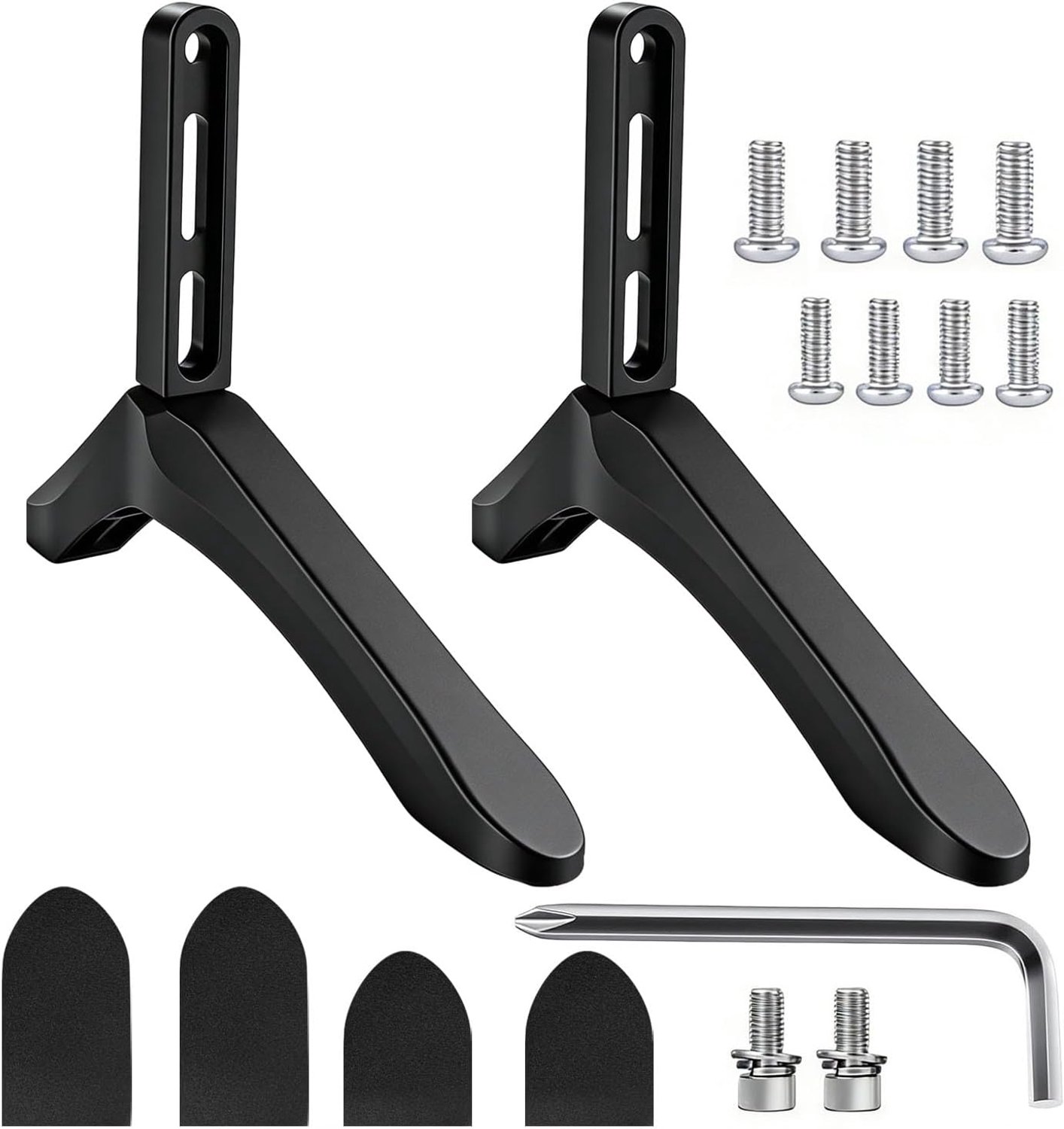 2 stuks tv-steunpoten, reservepoten voor LCD, LED, OLED TV van 32 tot 65 inch, met schroeven