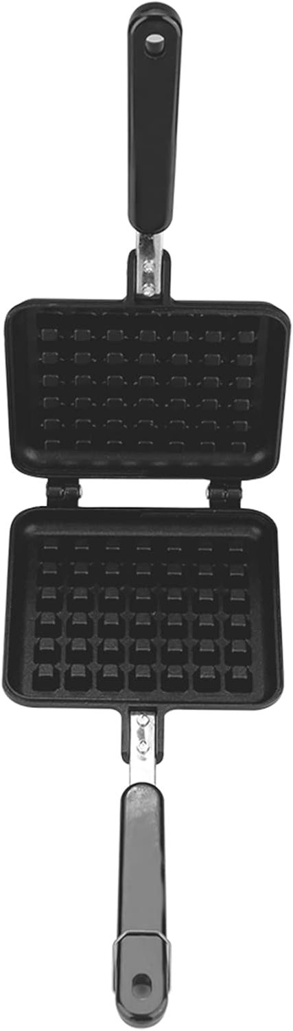 Wafelijzer van aluminiumlegering, Wafelbakvorm met comfortabel handvat, Wafelbakpan, Wafelvorm met antiaanbaklaag, Wafelbakgereedschap voor de keuken