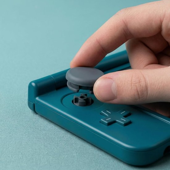 6 stuks analoge stick-doppen, compatibel met Nintendo 2DS, 3DS, 3DS XL en 3DS LL, accessoires voor analoge sticks, donkergrijs — afbeelding 2