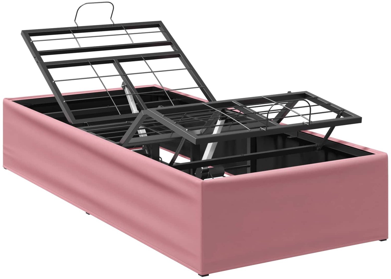 vidaXL Elektrisch - Verstelbaar - Bed - Frame - Roze - 200 - x - 80 - x - 33,5 cm - Staal