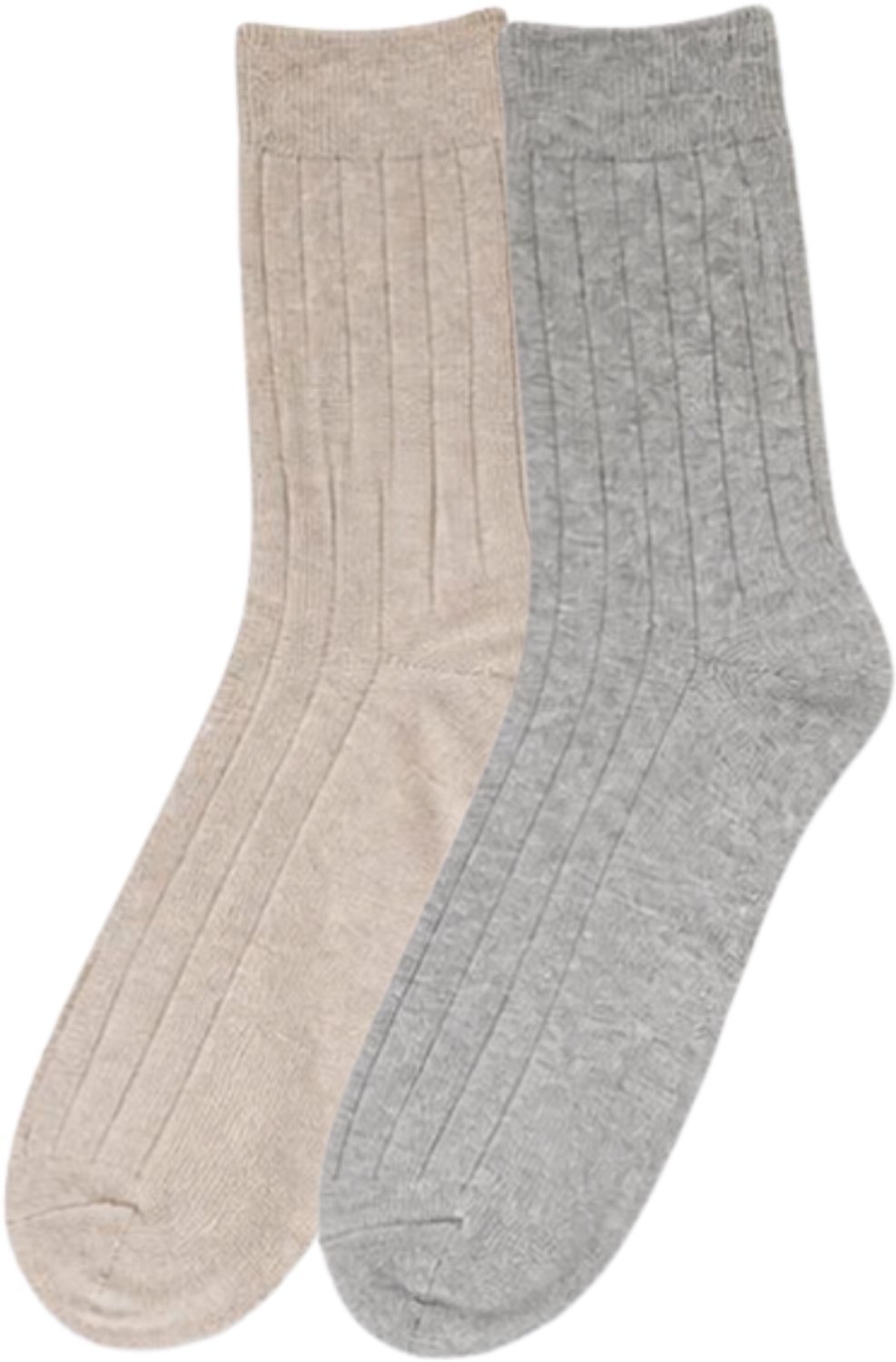 green-goose Alpaca Sokken Heren - 2 Paar - Nette Dunne Sokken met Alpacawol - Licht Grijs & Bruin - Zacht en Stijlvole Alpaka Sokken Heren - Maat 43-46