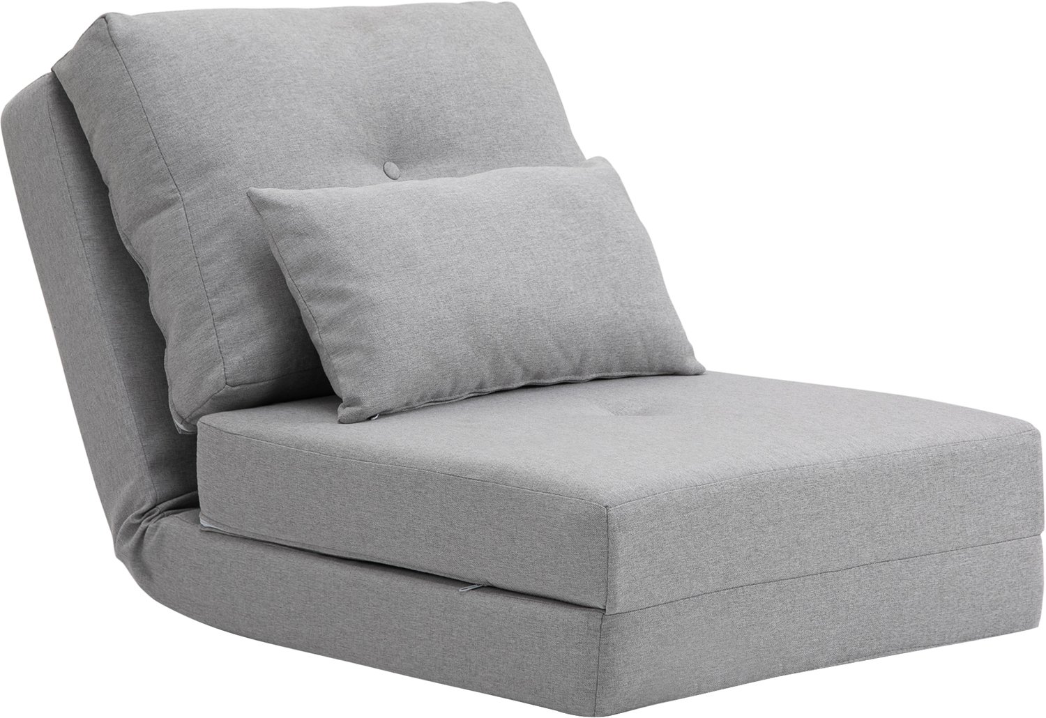 TEKROA® 3-in-1 ombouwbare stoel/slaapbank - met 2 kussens - lichtgrijs