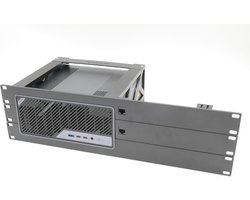 Rack mount for miniSforum MS-02 ULTRA with 2 RJ45 keystones 19inch 3U