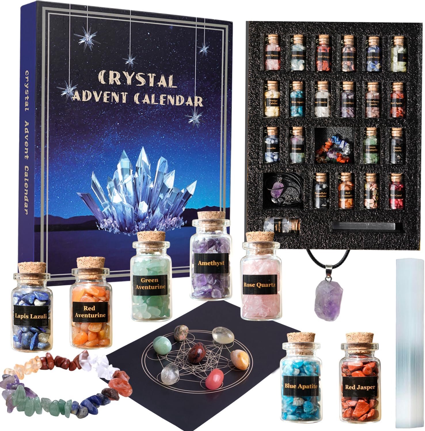 VONKELIOS® Kristallen Adventskalender 2026 – Mineralen voor Kinderen