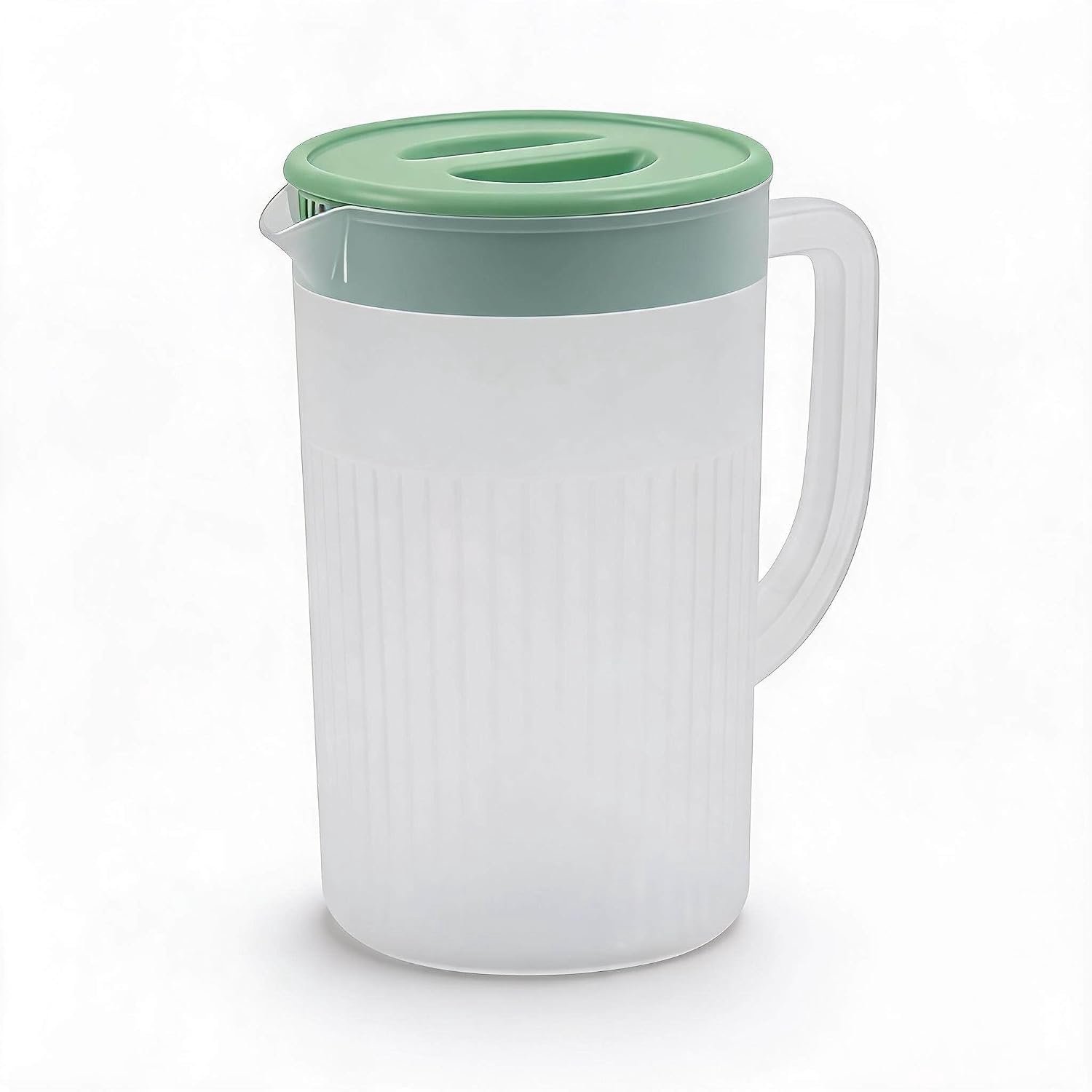 Plastic Kan van 2,7 Liter, met Deksel, Waterkan met Grote Capaciteit en Handvat, Waterkan voor Koelkast, Ijstheekan, Karaf voor Warm en Koud Water, voor Limonadesap, Zelfgemaakte