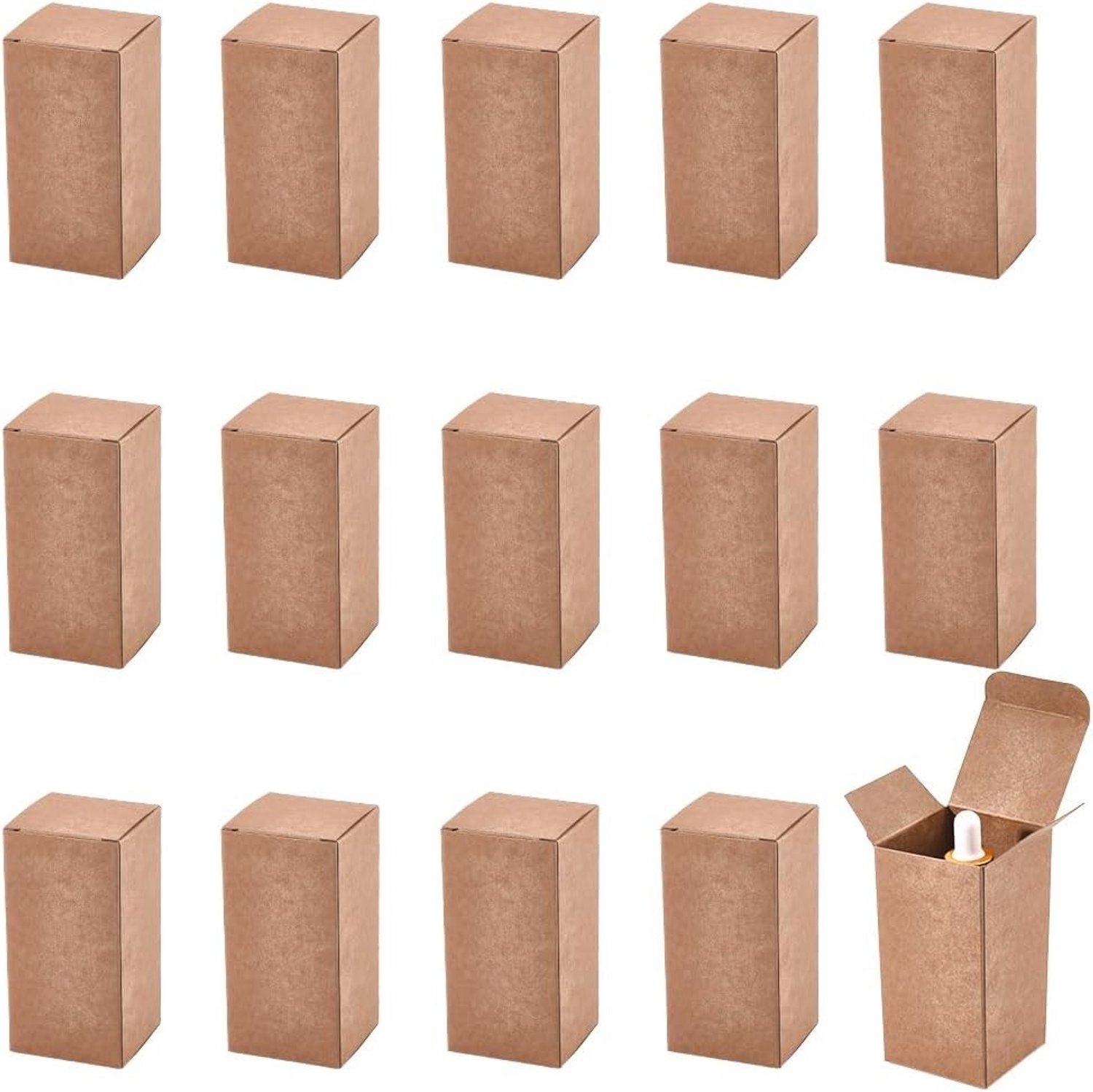60 stuks papieren geschenkdozen 2 x 2 x 4 inch bulk kartonnen dozen met deksel voor kaarsen, geschenken en knutselprojecten