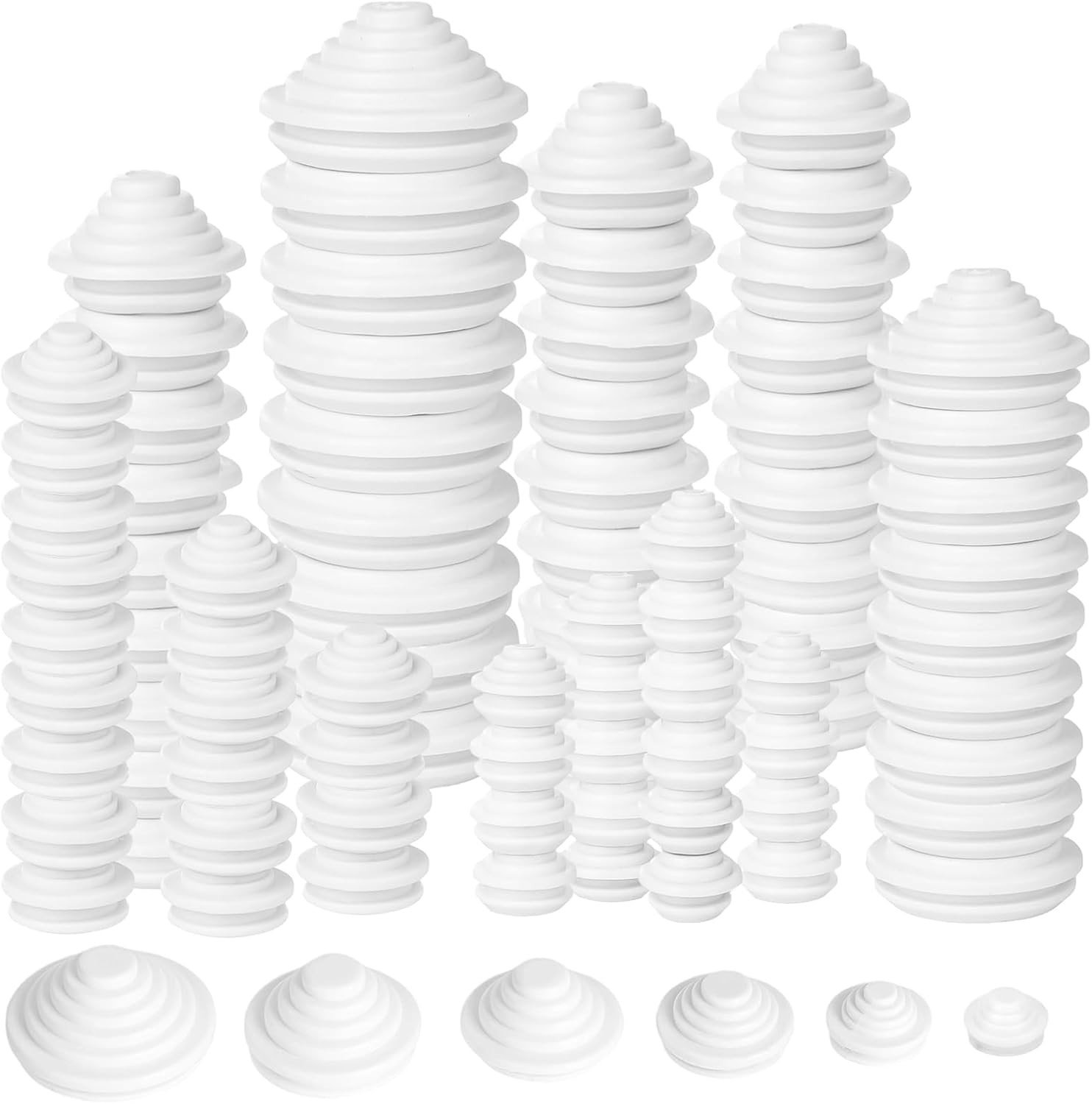 90 Stuks Rubber Stopper Set met 6 Maten voor Kabels en Draad, Inclusief 10mm tot 30mm Grommets, Ideaal voor Elektrische Apparaten en Bevestigingen