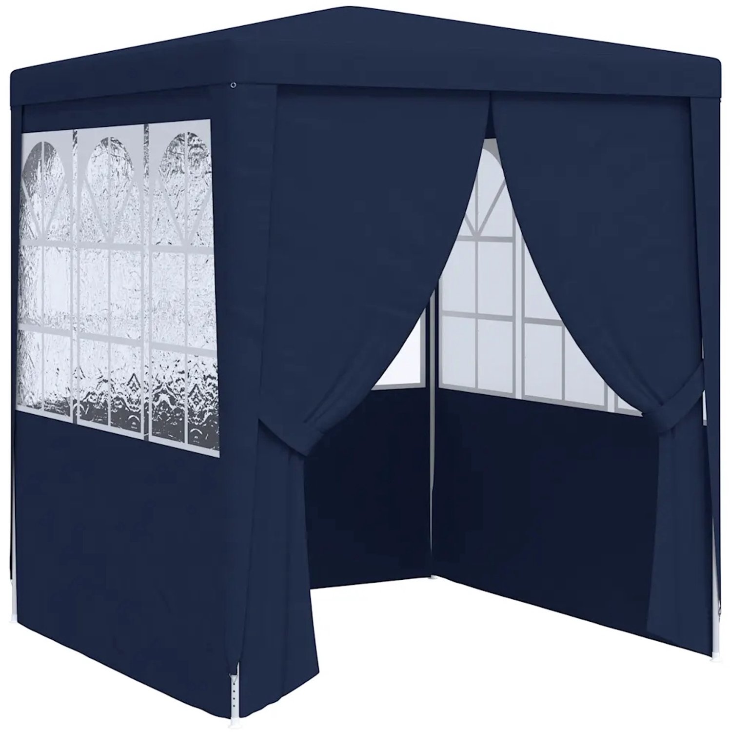Blauwe Partytent 2,5x2,5x2,4m met Zijpanelen