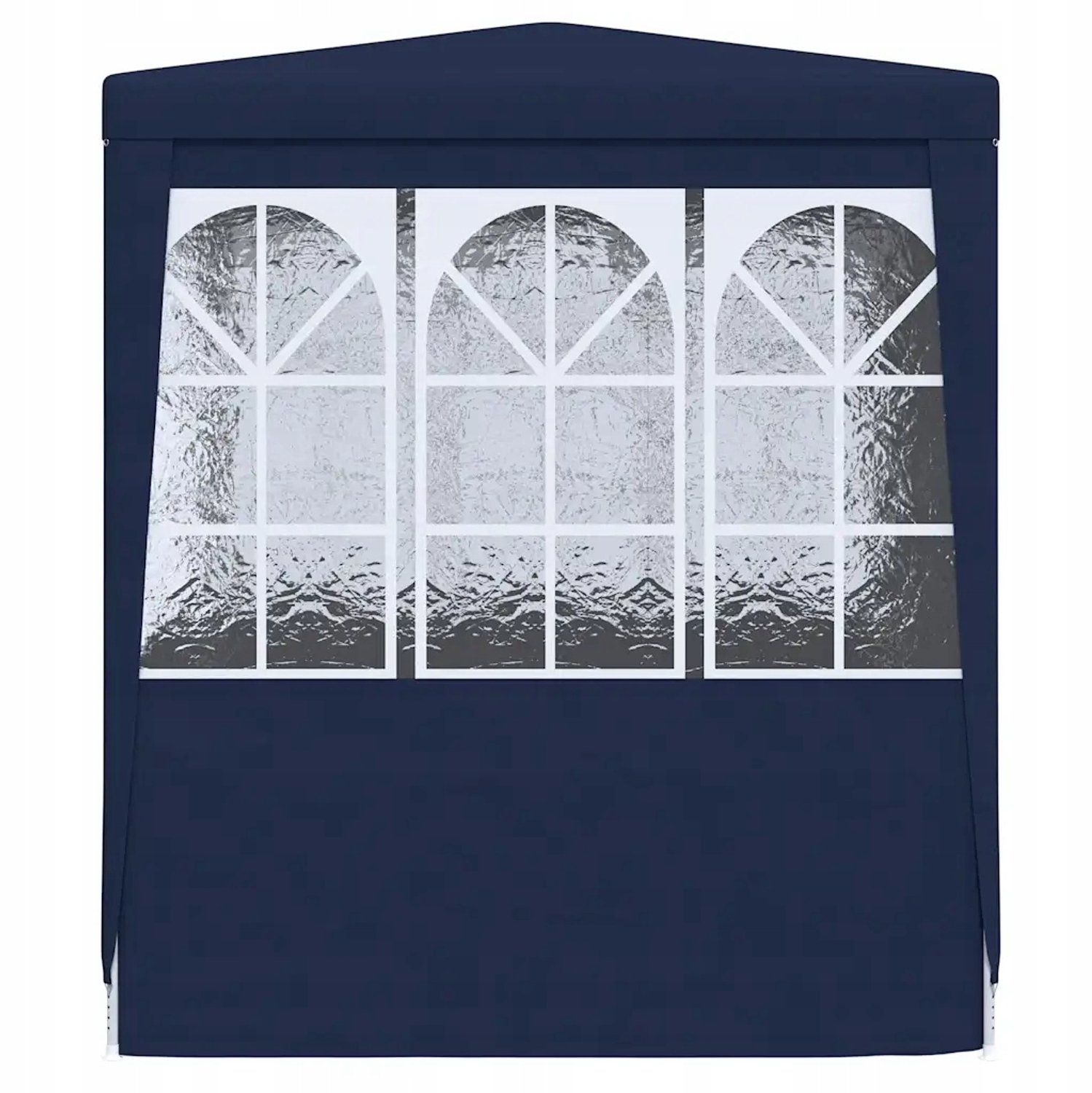 Blauwe feesttent 2x2x2.4m met ramen en ritssluiting