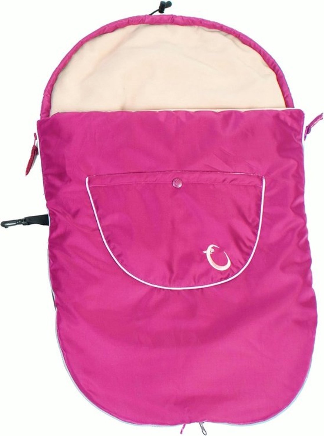 Warm fleece - Babymatras voor newborns - Rood en zandkleurig