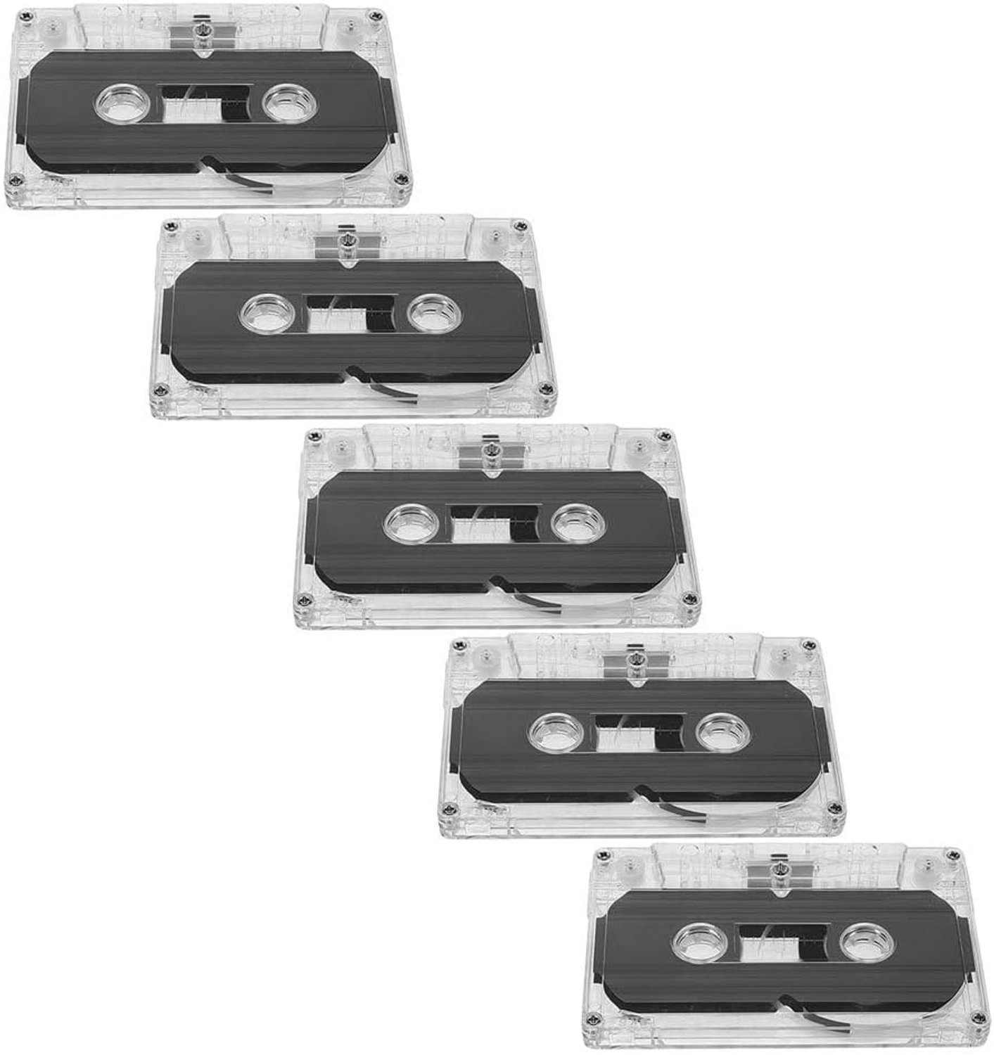 Happyyami 5 stuks audio-opnamecassettes: lege cassettes van 45 minuten, geschikt voor spraak, muziek en heldere geluidsopnames