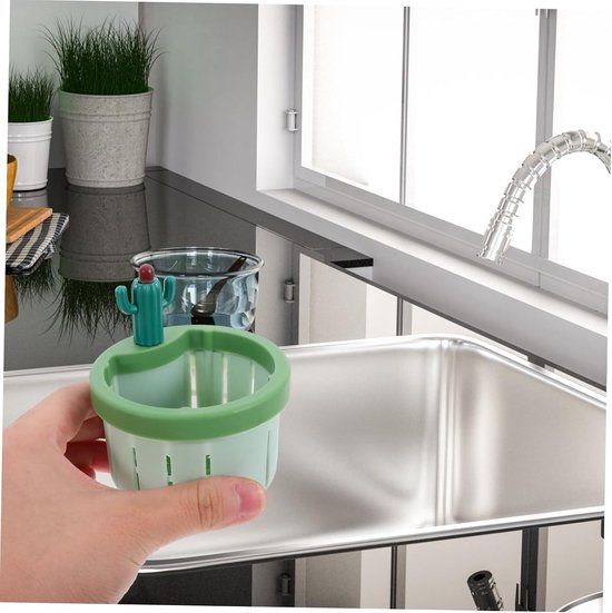 2 Stuks Keuken Gootsteenfilter Afvoerzeefje Groen Verstopping Eenvoudig Te Reinigen Geschikt voor Gootsteen Groentewasbak Voedselresten Opvang — afbeelding 4