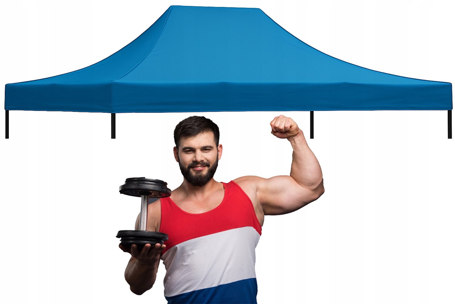 Sterk 2x3m Tentdak Vervangend Zeil - Waterdicht 420g/m2