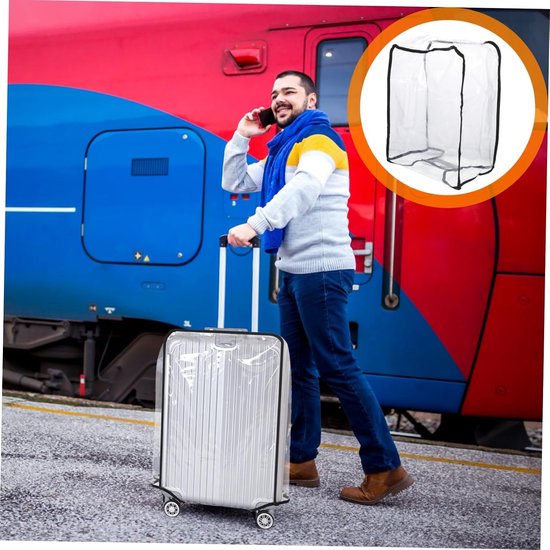 Trolley Kofferhoes Bagage Stofdichte Beschermer Koffer Stofdichte Beschermer Bagagekofferhoes Bagagehoes Kofferhoes Reisopbergtas Waterdicht — afbeelding 2