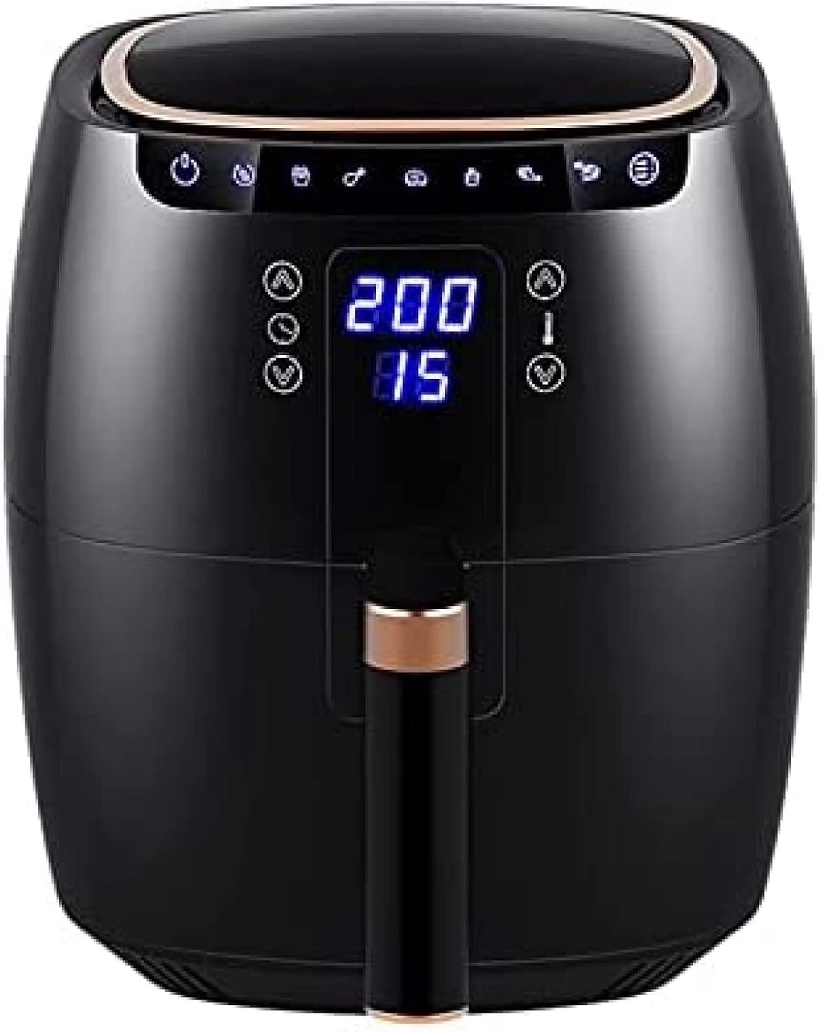 Luchtfriteuse Smart LCD Touch Luchtfriteuse 6,5L Thuiskeuken, Zwart