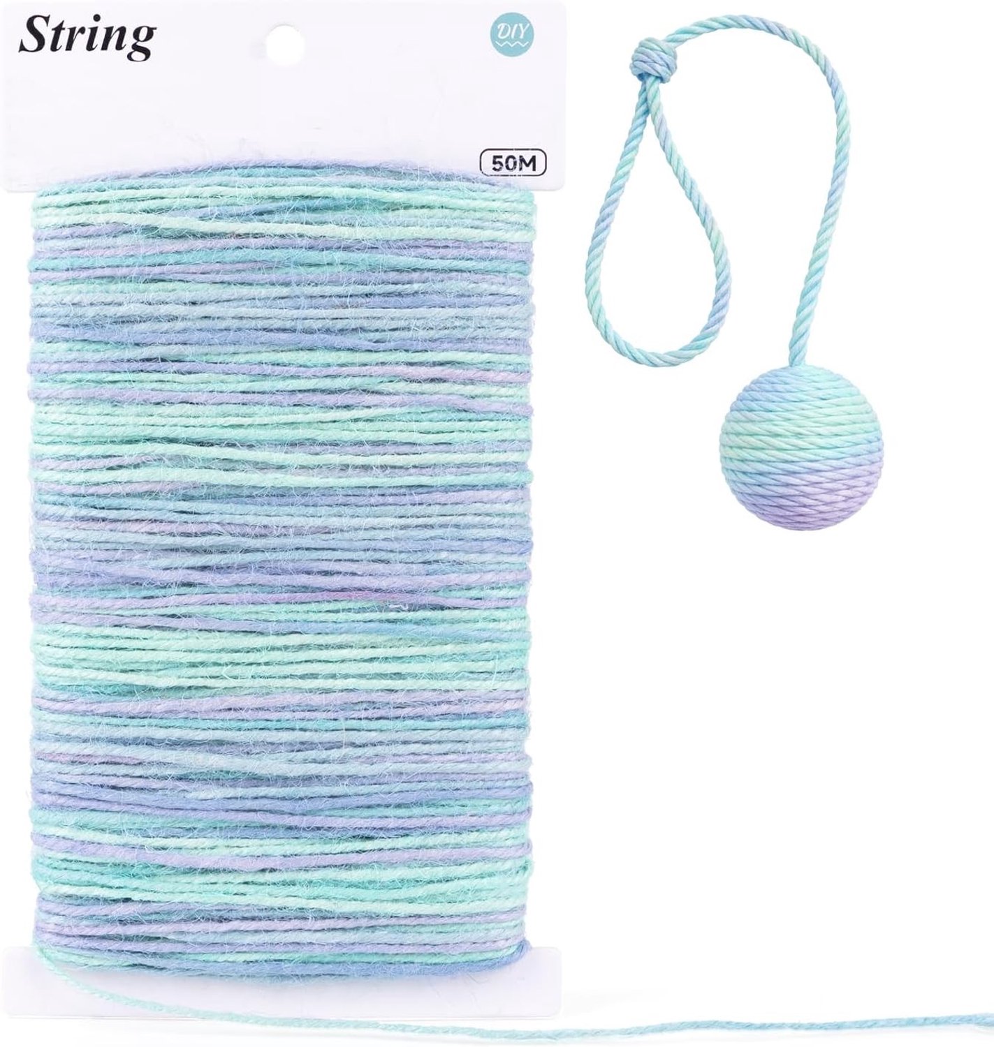 Natuurlijke Jute Touw 2mm - 50m Tuin Koord voor DIY Decoratie, Cadeau Inpakken en Handwerken
