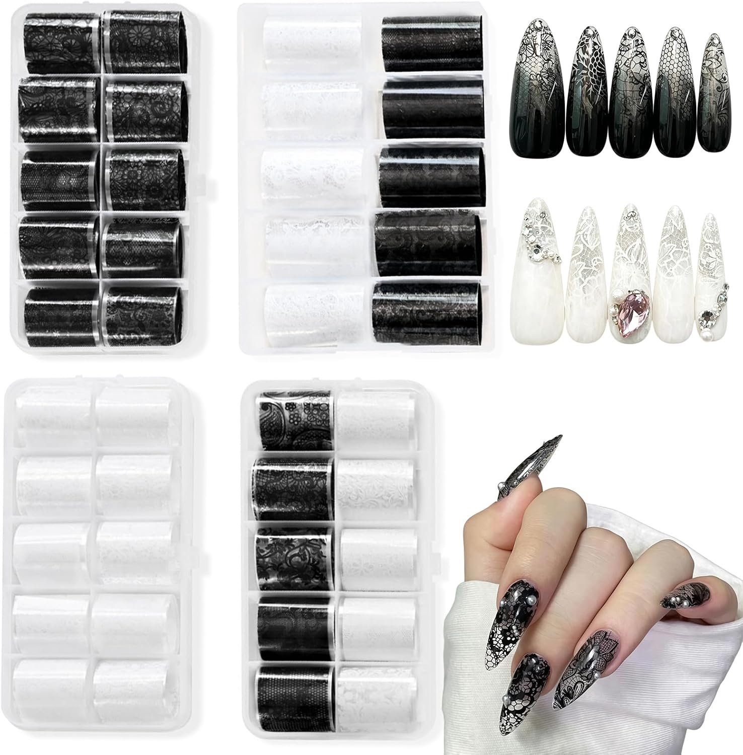 40 rollen nagelfolies, tip, nagelfolie, transferfolie nagels