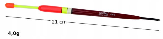 SHARK Doorvoersloep Balsa 4,0g/21cm met Glowstick Houder — afbeelding 2