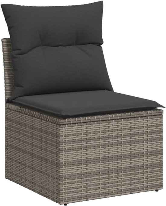 Poly rattan weerbestendig tuinbarset 5 delig zwart — afbeelding 5