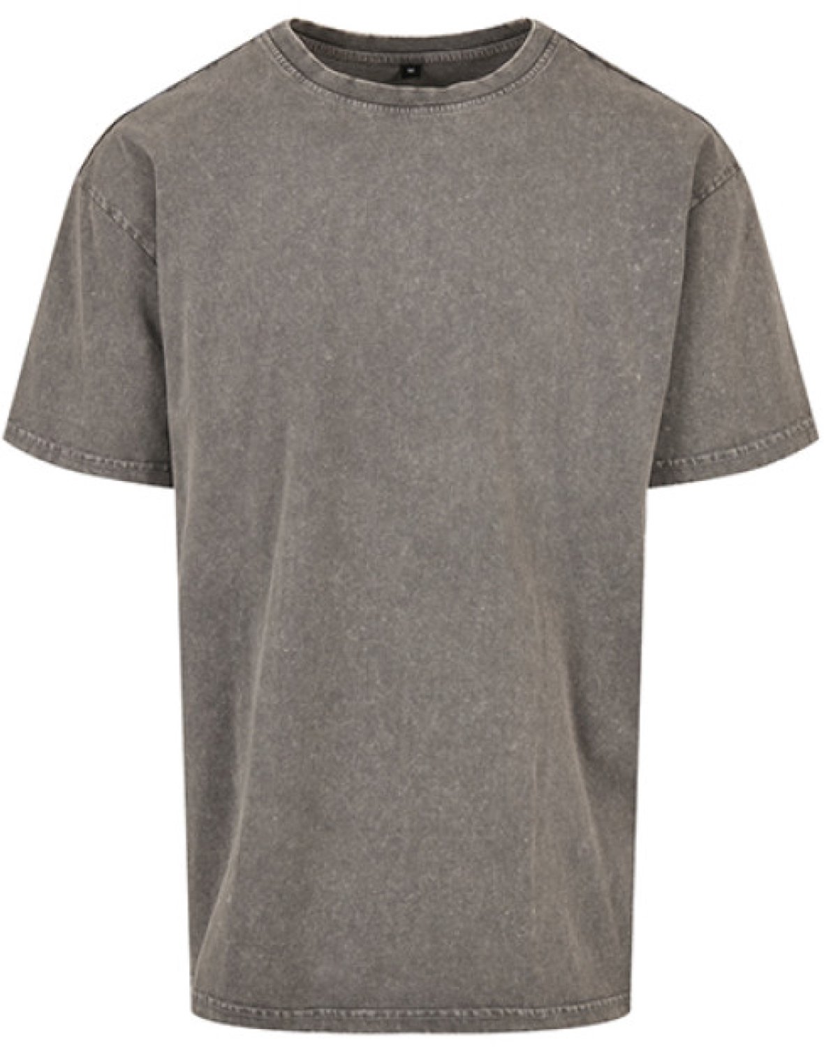 Build Your Brand - Acid Washed Heavy Oversize Tee - Asphalt - 5XL