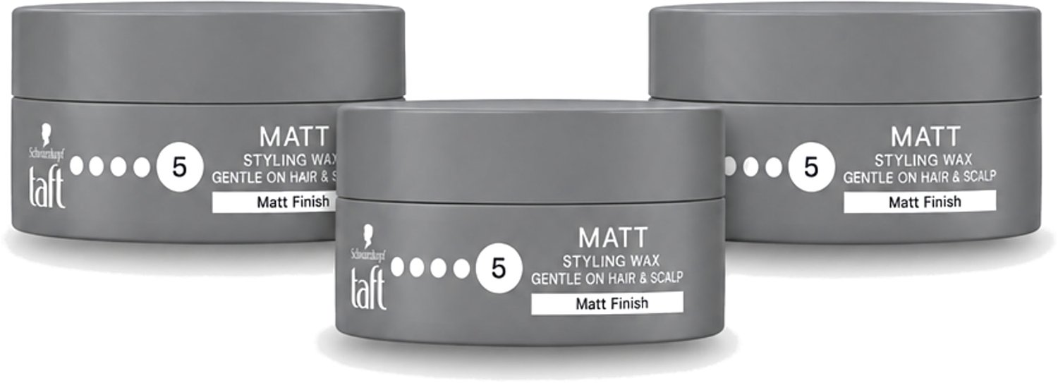 3 x Taft - Matt 5 - Styling Wax - Matterende finish - 75 ml - Voordeelverpakking - 3 stuks