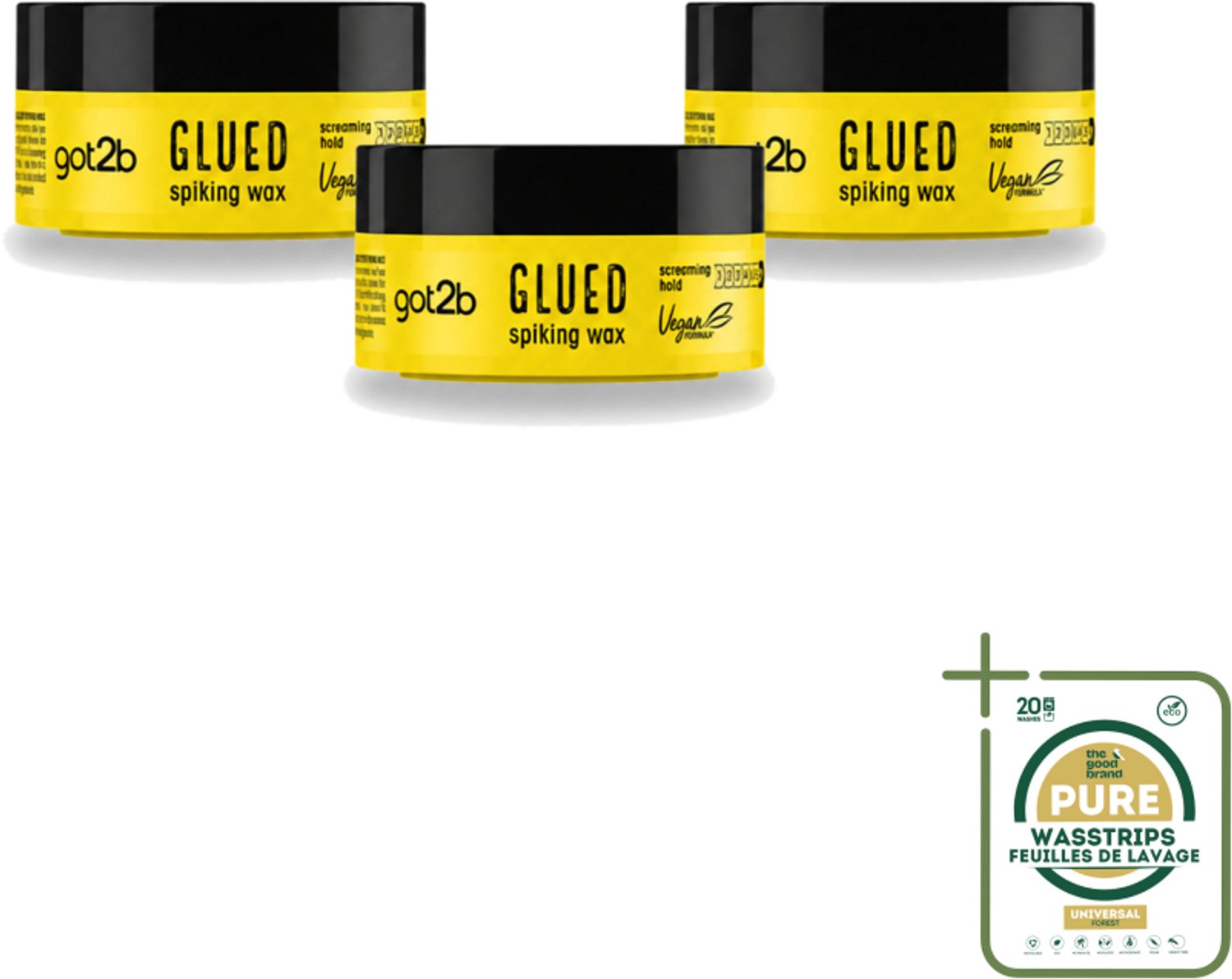 3 x Got2B - Spiking Wax - Glued - 75 ml - Haarkleur - Haartypen - Haartypen - Haartypen - Haartypen