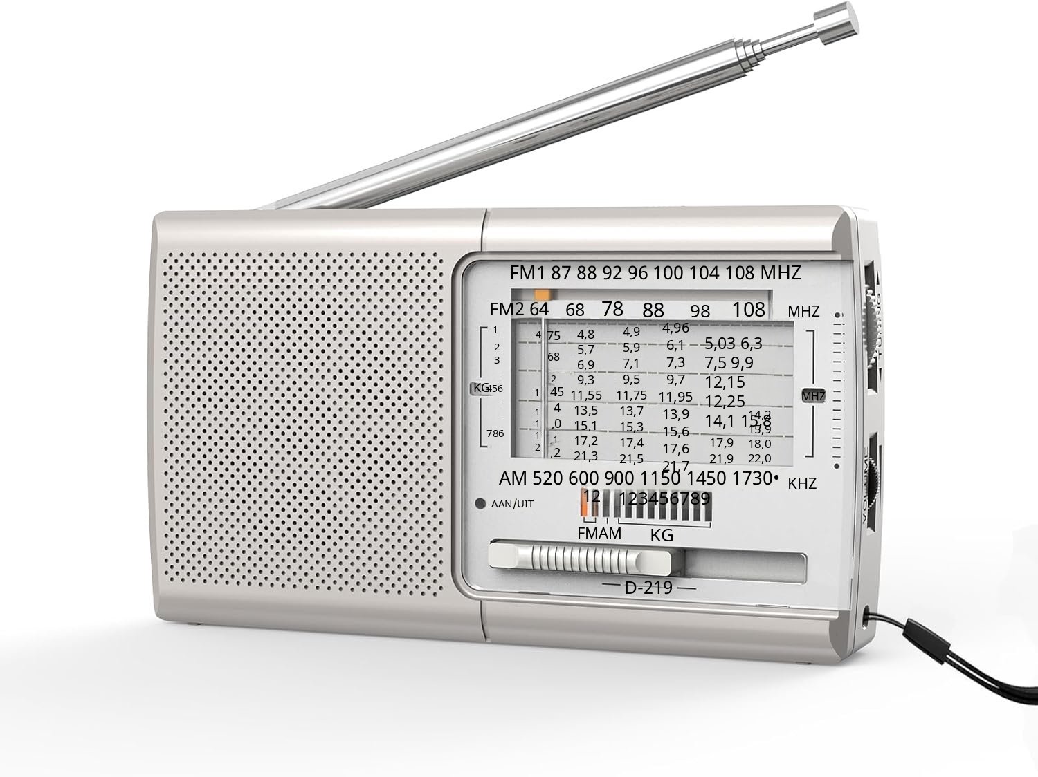 Warmara Noodradio op Batterijen - Noodradio - Radio Noodpakket - Beige - 13cm x 3cm x 8cm