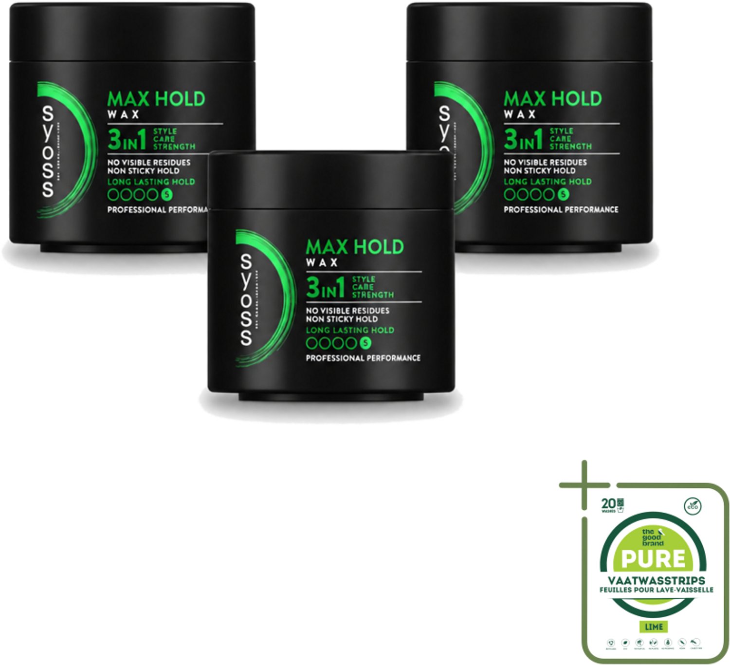 3 x SYOSS - Max Hold Haarwax - Verzorging - Langdurige Styling - 150ml - Grootverpakking - Haarkleur - Haartypen - Haartypen - Haartypen - Haartypen