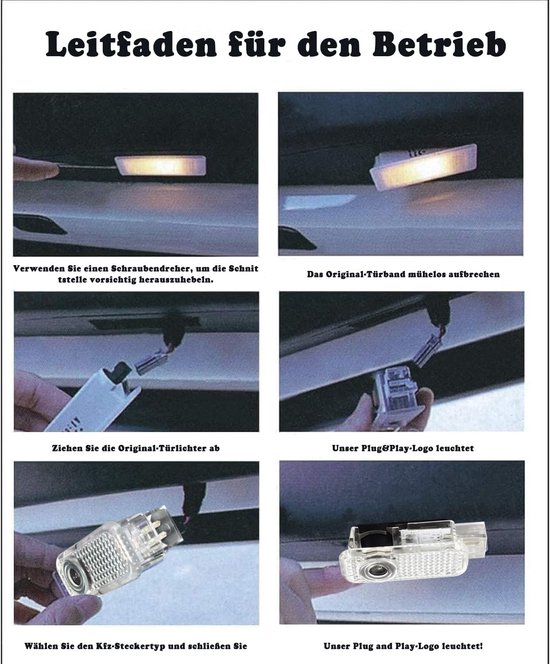 4 stuks autodeurlichten voor de auto, ingangsverlichting, accessoires, autodeur, logo-projector, verlichting voor A1/A3/A4/A5/A6/A7/A8/Q2/Q3/Q5/Q7/Q8/TT/R8, zeer mooi cadeau — afbeelding 5