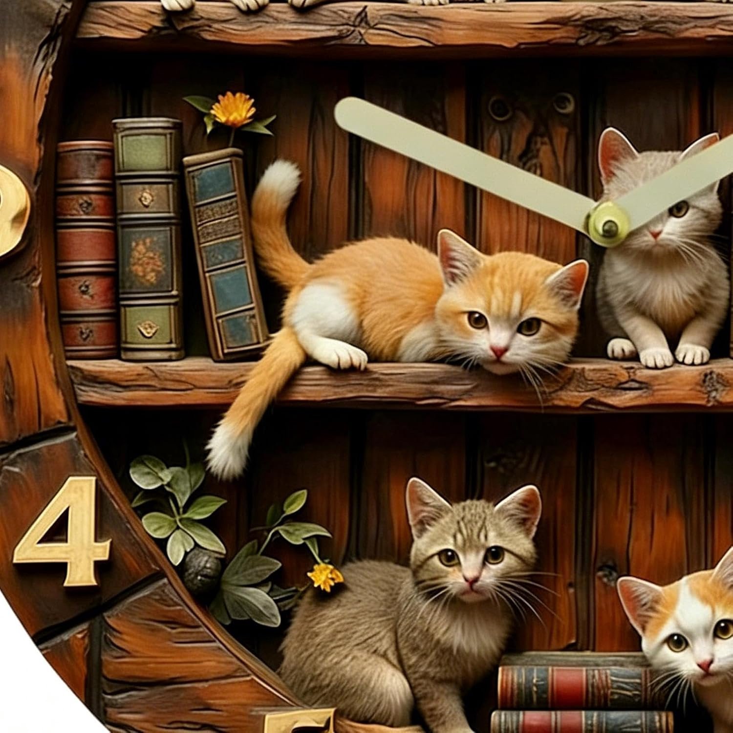 Katten houten dierendecoratie in vintage stijl