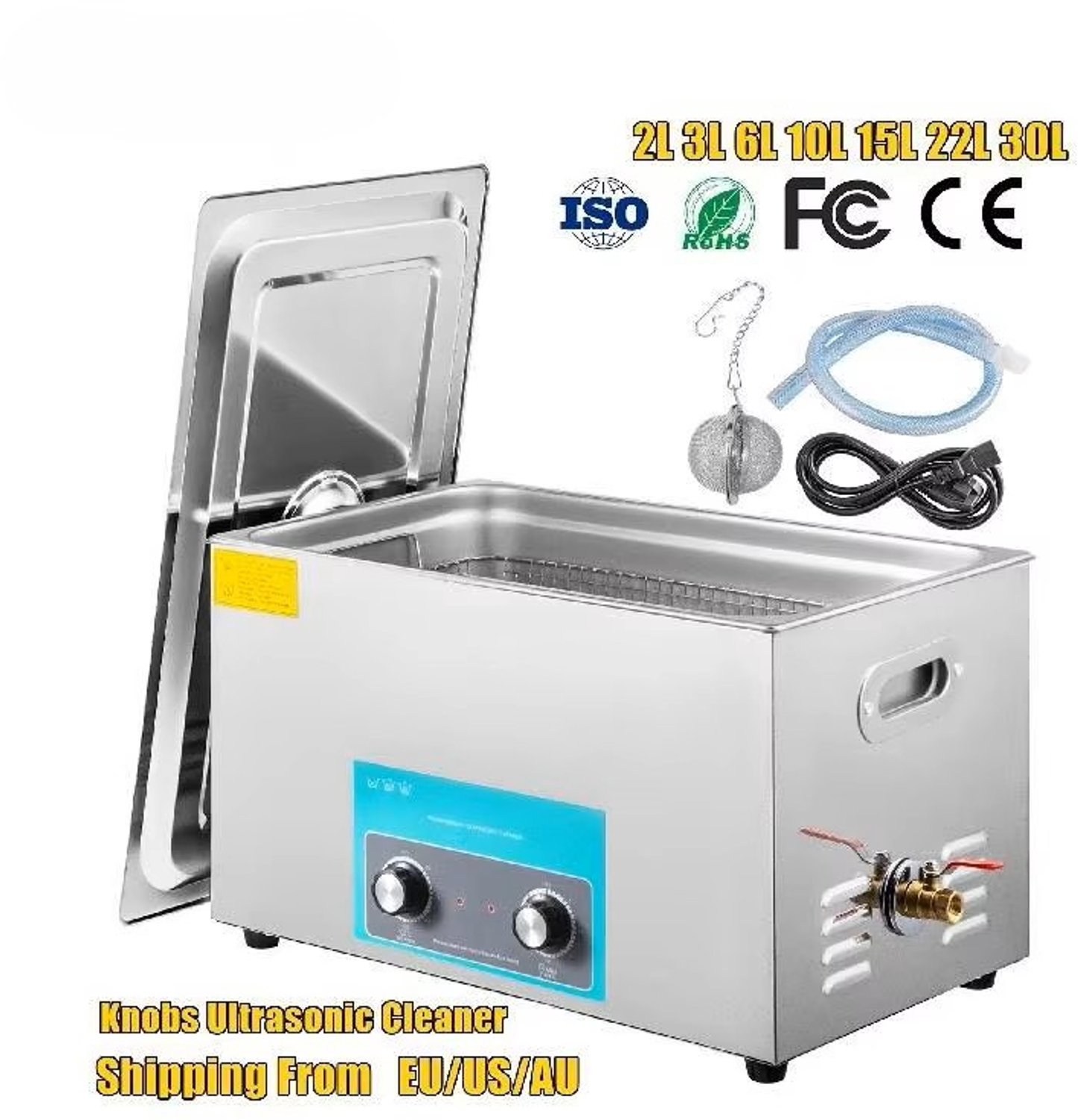 Ultrasone Reiniger - Elektrisch - 3L tot 30L Capaciteit - Draagbaar - Voor Huishouden en Kantoor - Wasmachine