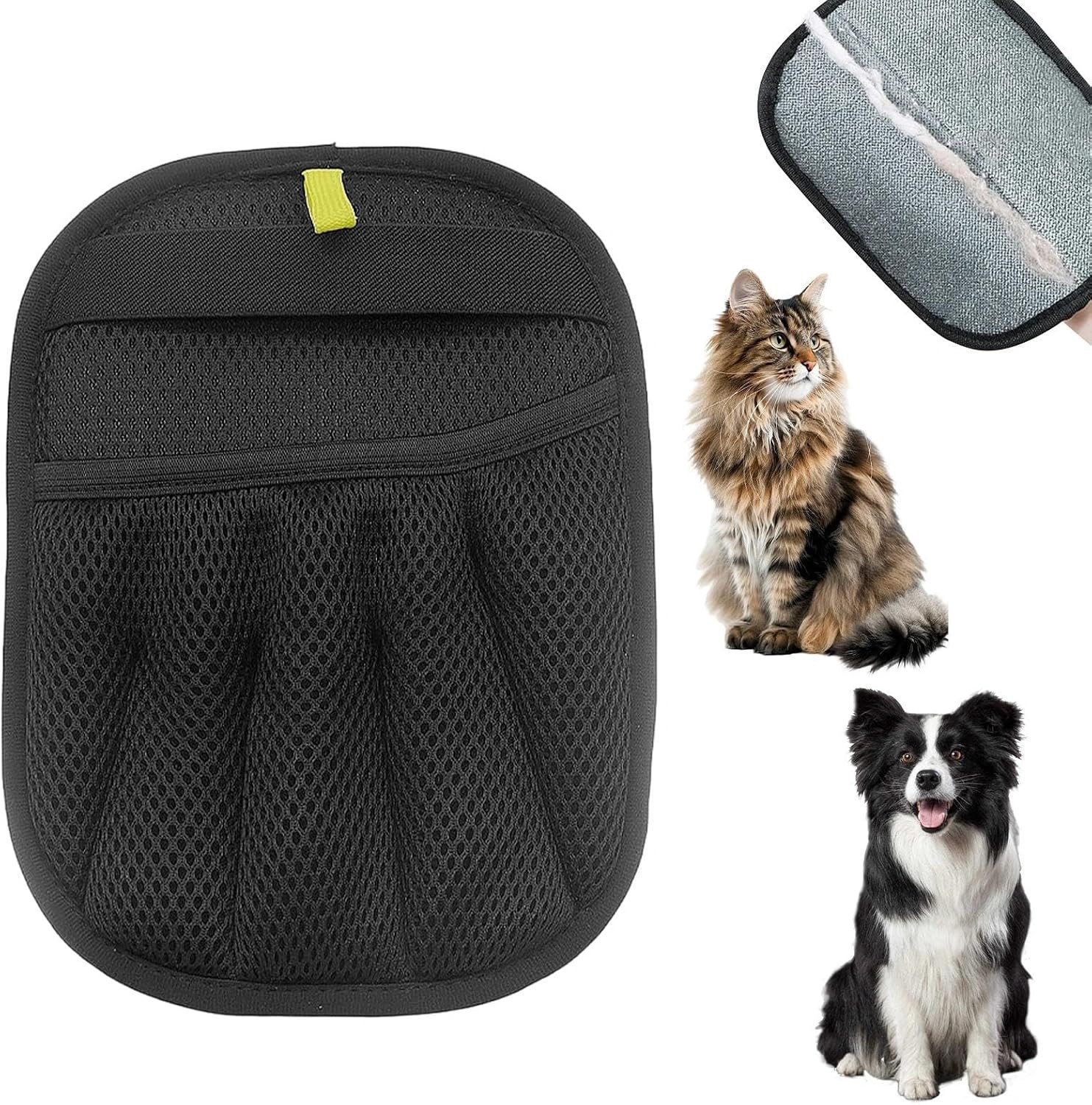 Ergonomische 5-vinger dierenhaar verwijderhandschoen voor honden en katten, antislip en eenvoudig in gebruik, ideaal voor verzorging en haarverwijdering