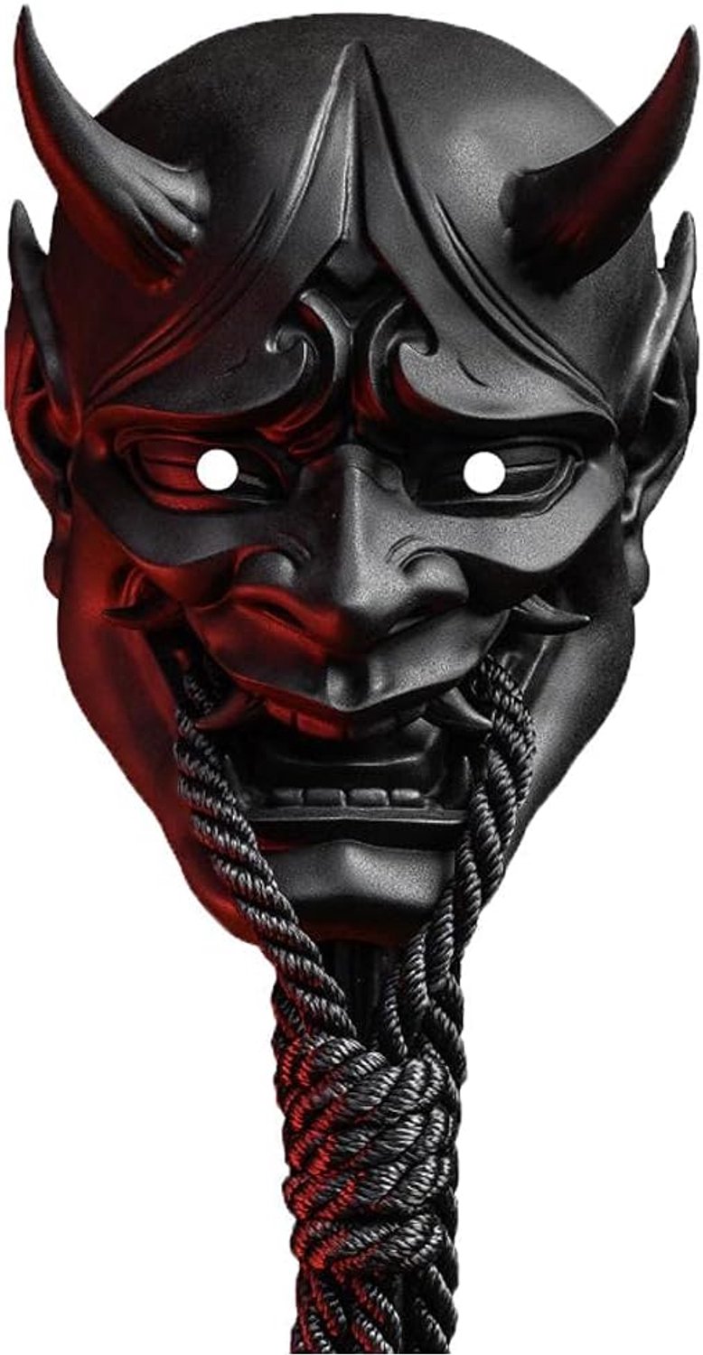 Japans masker Demon, Japans masker Demon Oni Samurai Cosplay Mask Soft Latex Anime Horror Stage Props
