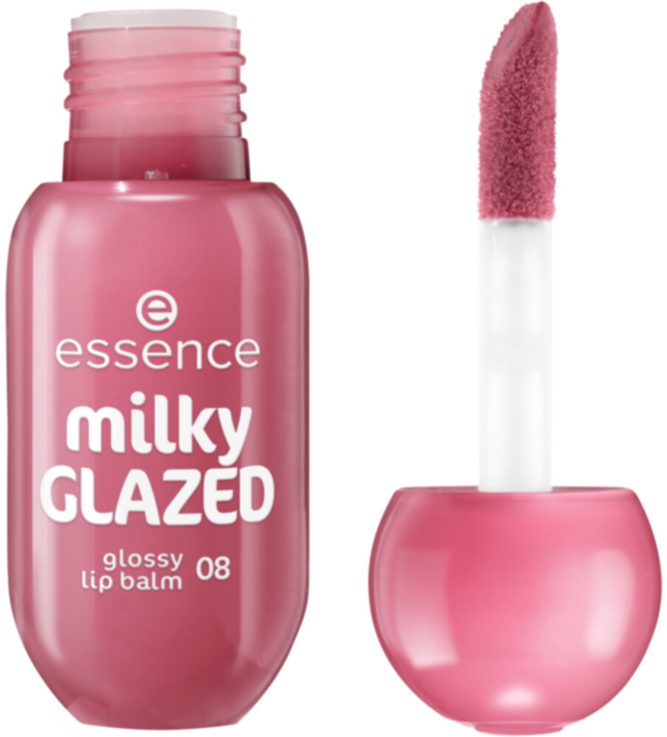 essence milky GLAZED glossy lip balm 08