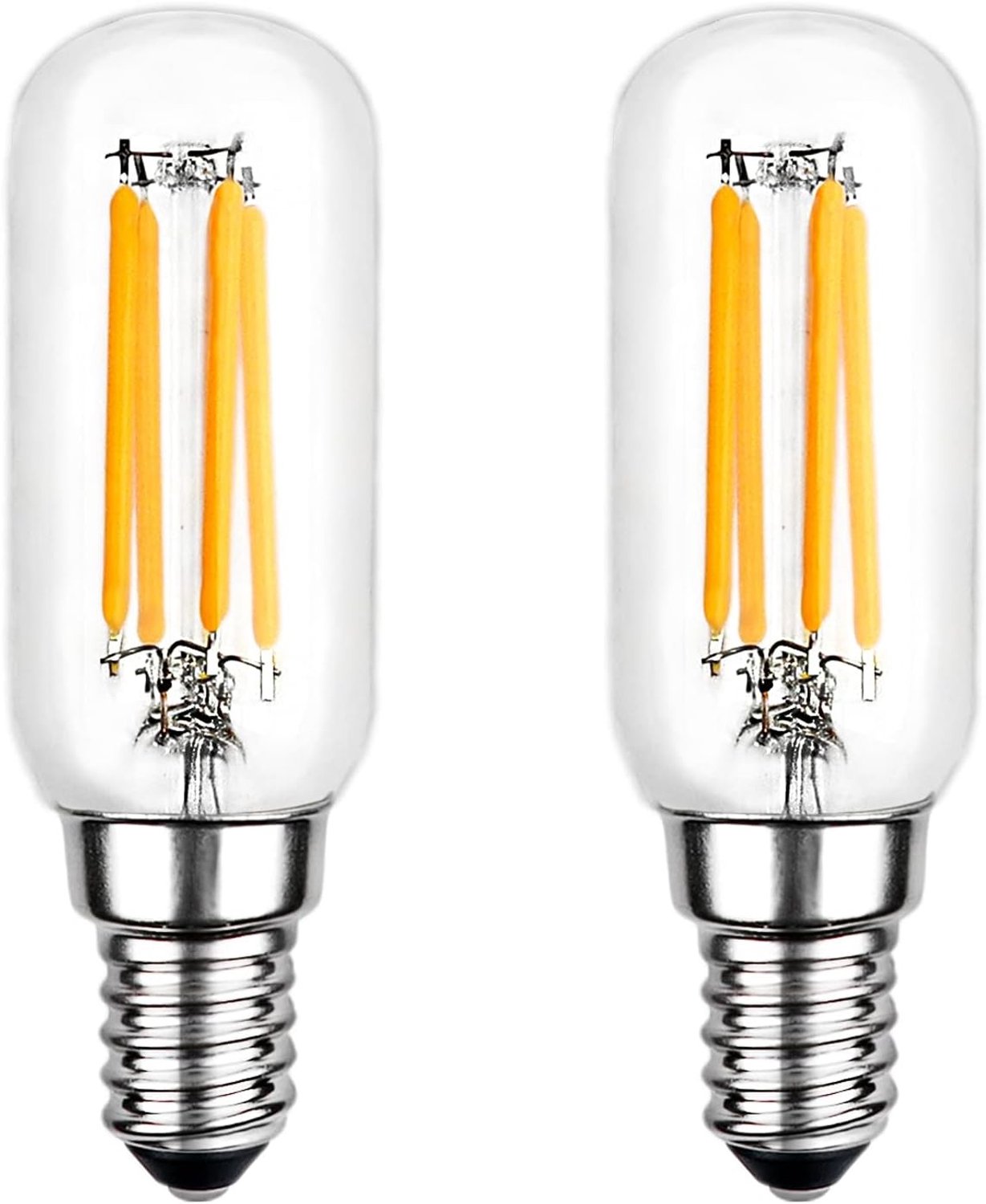 Warmwitte E14 LED Lamp 2700K 400 Lumen Retro Filament voor Afzuigkap - Set van 2, Energiezuinig en Niet Dimbaar