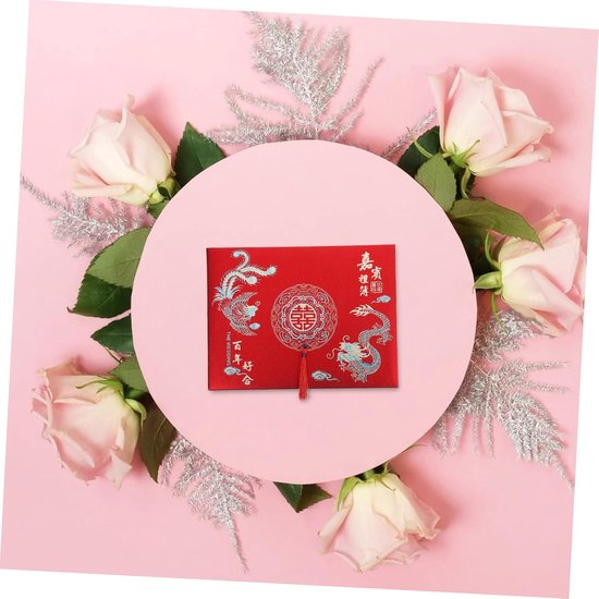 Jojofuny Bruiloft Gastenboek Elegante Chinese Stijl Voor Bruiloft Bruidsborrel Praktisch Chic Vastleggen Van Herinneringen Geschikt Voor Huwelijksreceptie Decoratie — afbeelding 2