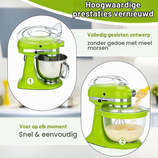 Vervangende Splash Guard voor Blender 4.5-5 T, Ideaal als Deksel voor Mengkommen, Vouwbaar en Praktisch voor Keukenmixers — afbeelding 5