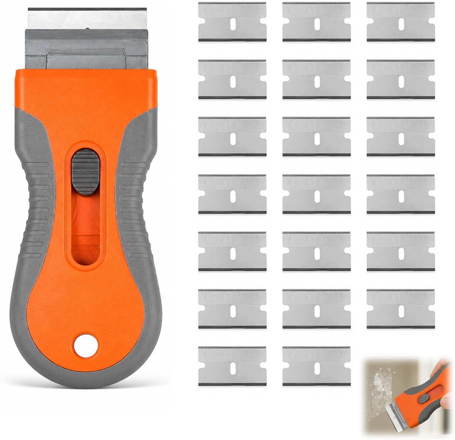 Keramische kookplaatschraper 21-delig - multifunctionele glasschraper - inclusief 20 reservemessen - Homevero
